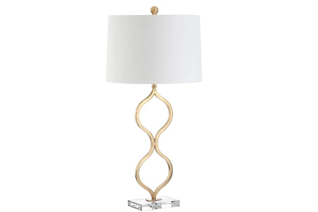 JONATHAN Y Levi 31.5" Metal/Crystal LED Table Lamp, Gold Leaf | Ashley | Ashley Homestore