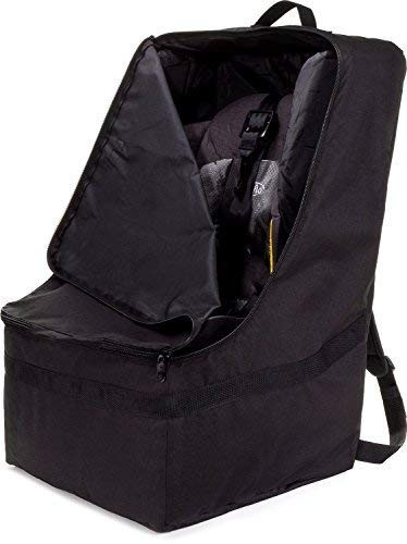 Zohzo Car Seat Travel Bag - Adjustable Padded Backpack for Car Seats (Black) | Amazon (US)
