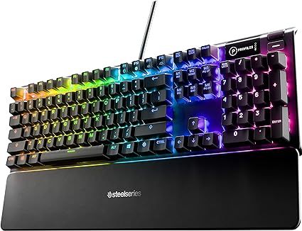 SteelSeries Apex 5 Hybrid Mechanical Gaming Keyboard – Per-Key RGB Illumination – Aircraft... | Amazon (US)