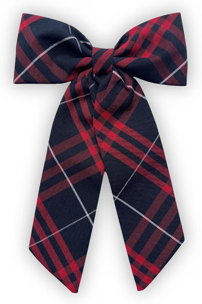 Jumbo Plaid Hair Bow for Girls – Extra Large 5"x8" with Long Tail & Secure French Barrette – ... | Amazon (US)