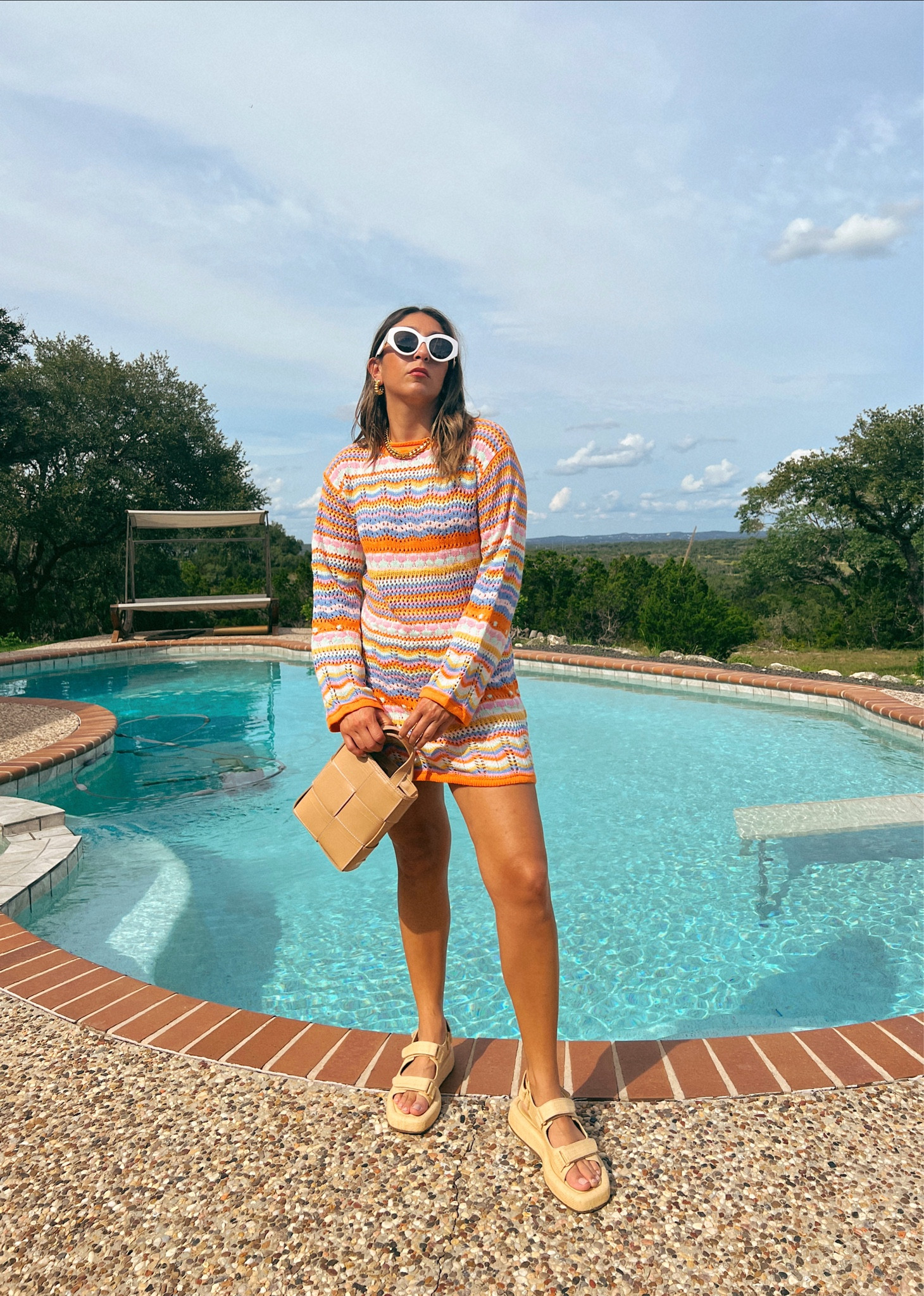 - Found this cute little knit dress for $32 but I recommend sizing up, I’m wearing size medium 
- Handbag is 20% off if you shop through here or my links
- sandals are true to size an EXTREMELY comfy!! 
(I’m 5’4 - regular sizes 2-4 / small)

#LTKunder50 #LTKSeasonal #LTKitbag