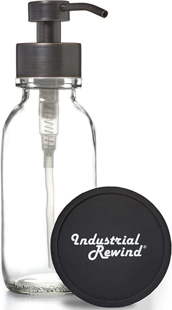 Clear Wide Mouth Glass Soap Dispenser with Metal Pump - with Coaster for Non Slip Bottom/Countert... | Amazon (US)