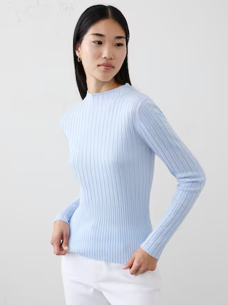 Merino Wool Ribbed Sweater | Banana Republic Factory
