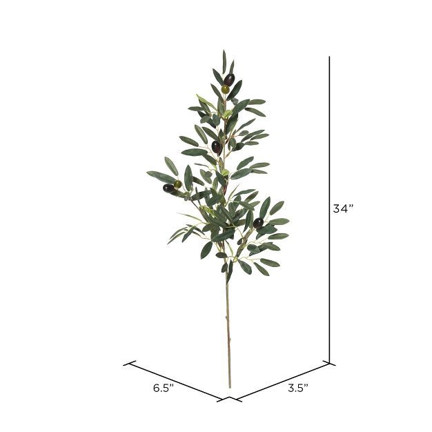 Vickerman 34" Artificial Green/Purple Olive Spray. Includes 3 sprays per pack. | Target