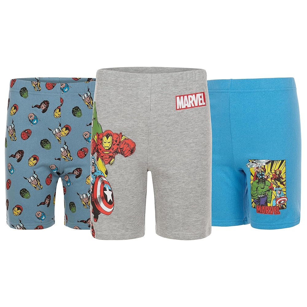 Marvel Avengers Boys 3 Pack Fleece Jogger Shorts (Sizes 3T- 7) | Amazon (US)
