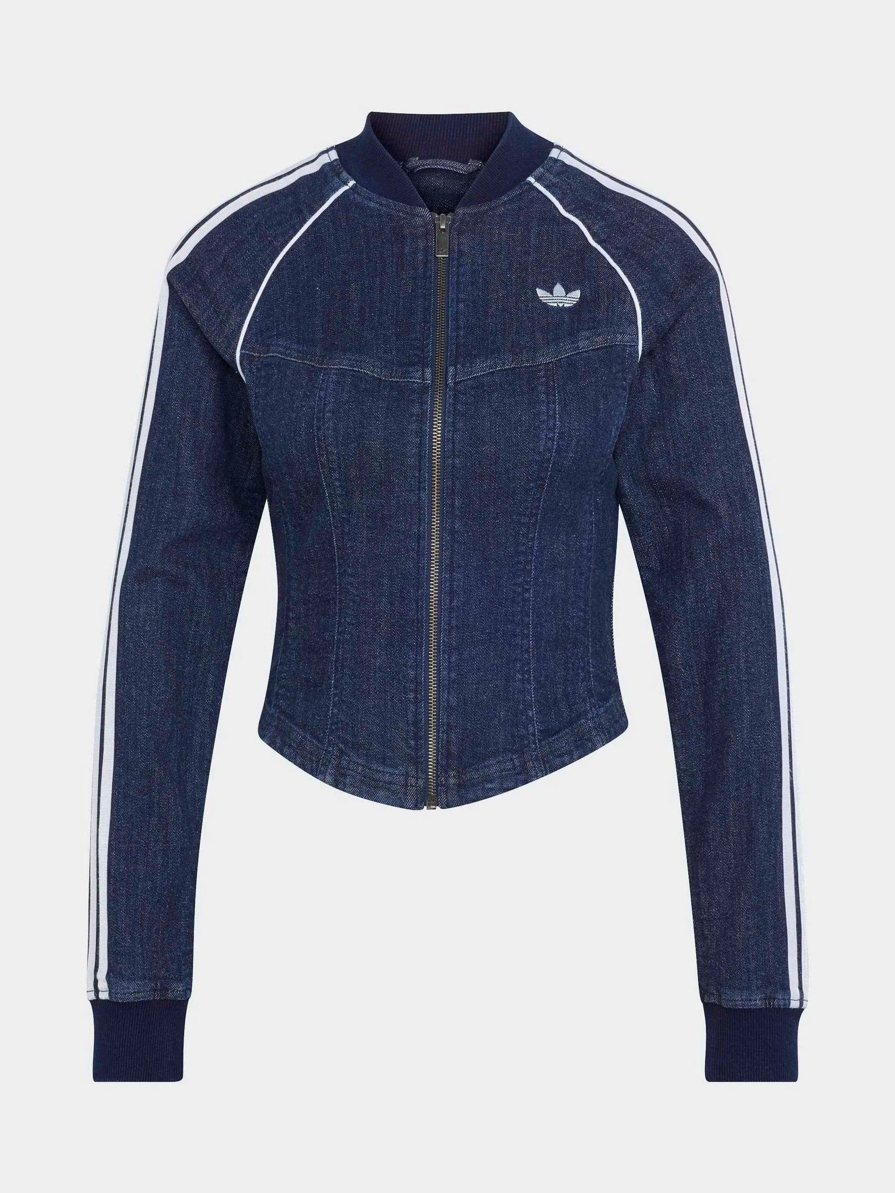 adidas originals adidas Originals Indigo Blue Superstar Dnim Corset Tracktop Jacket | Next US