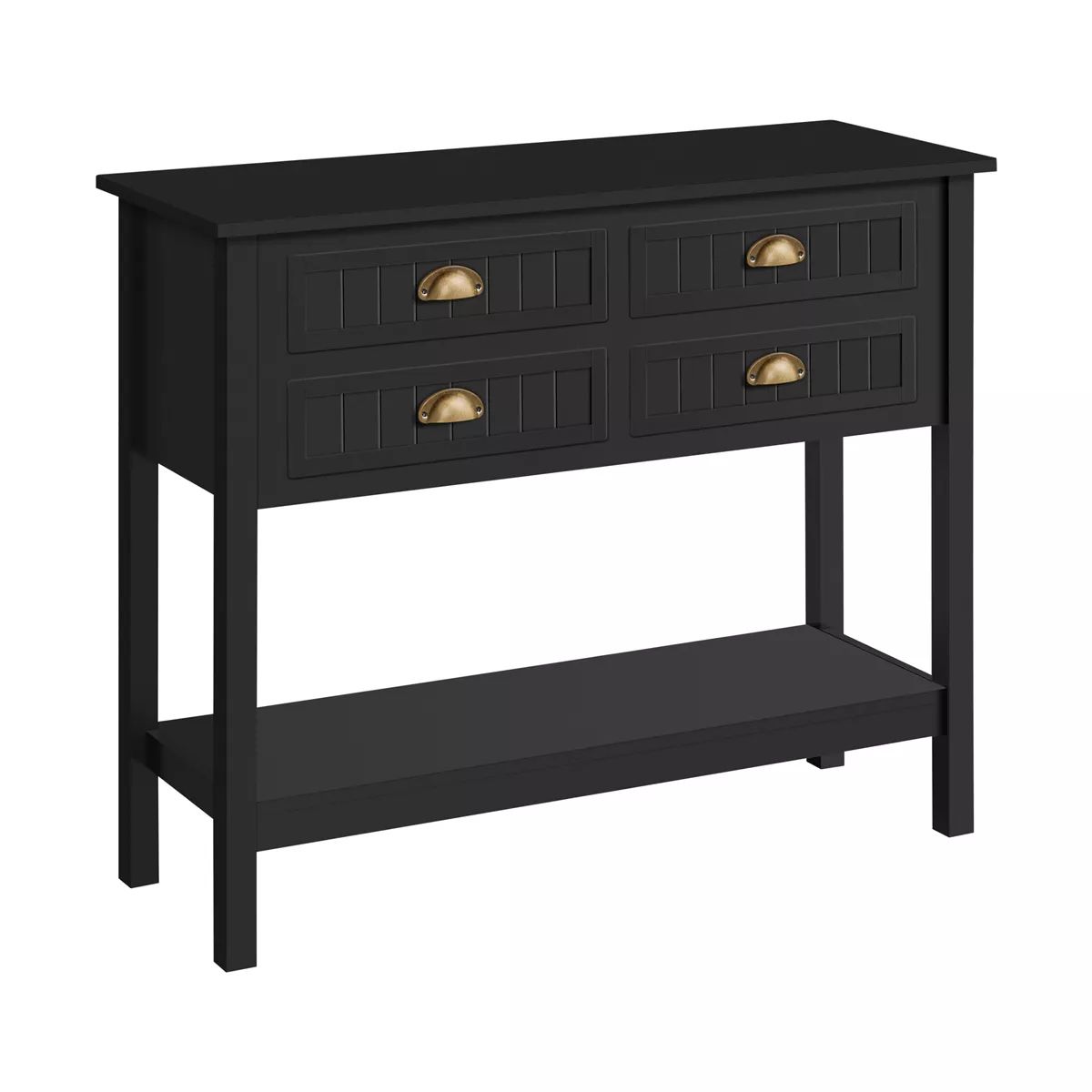 Yaheetech 4-Drawer Console Table Entryway Table, Black | Target