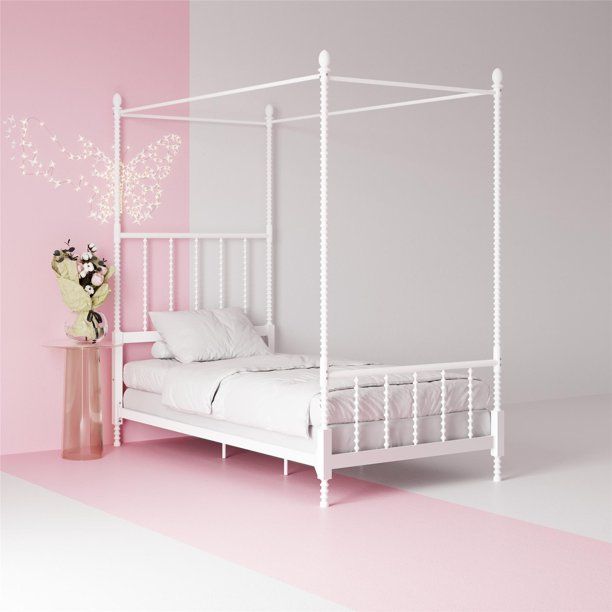 Camilla & James Jenny Lind Twin Canopy Bed, White - Walmart.com | Walmart (US)