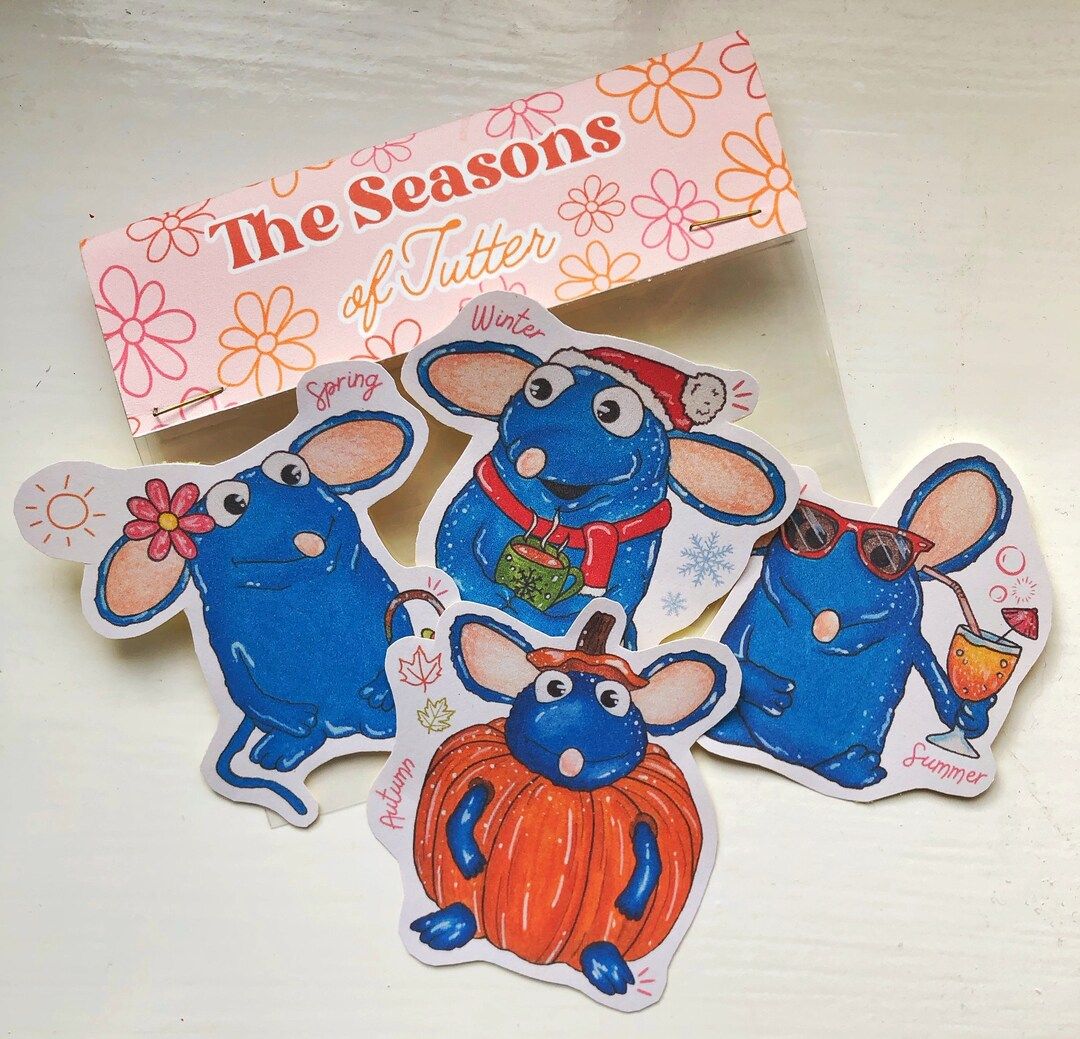 The Seasons of Tutter Sticker Pack 70 Mm X 70 Mm Paper - Etsy | Etsy (US)