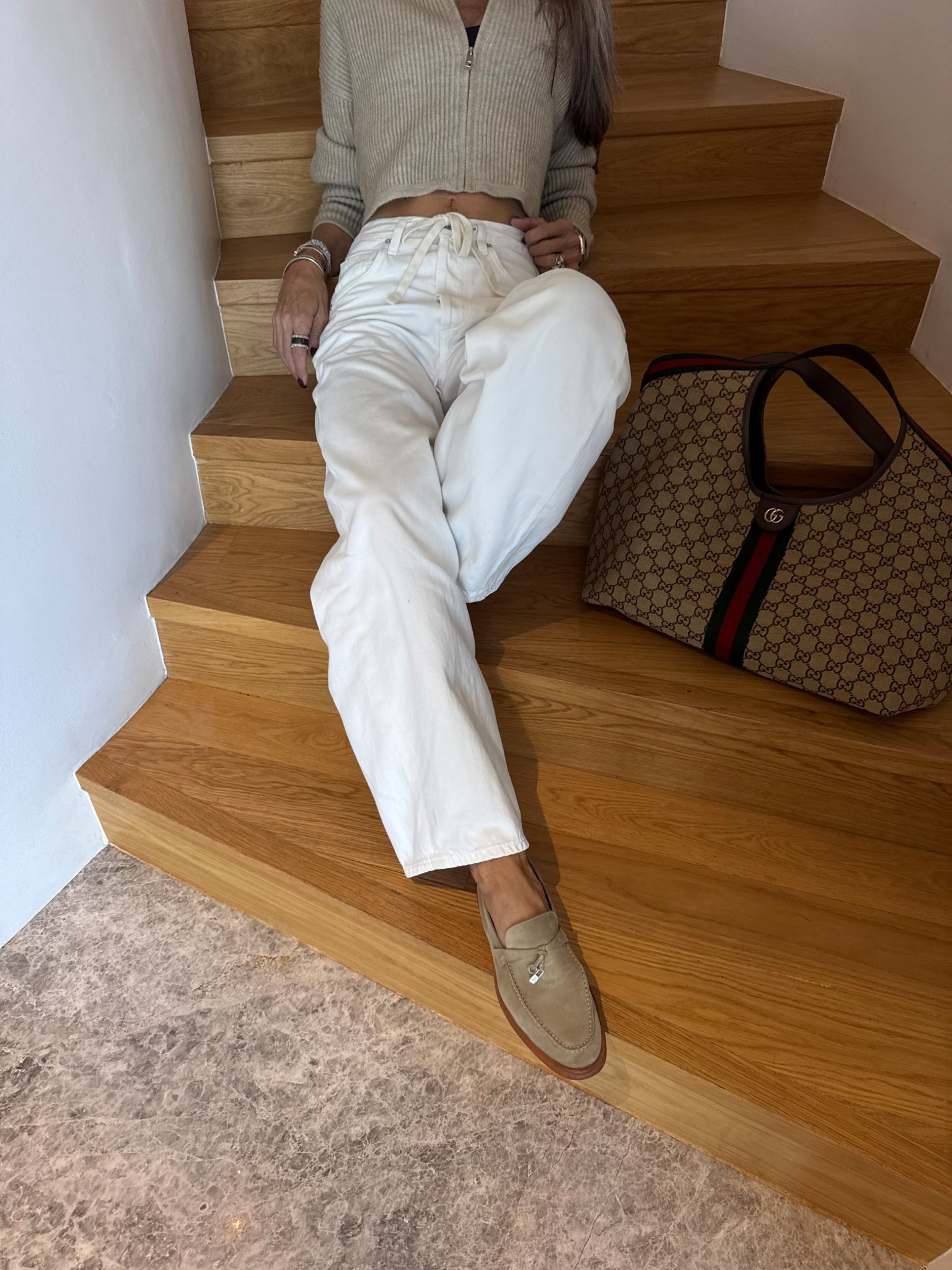 The best white jeans
Citizens of humanity, OYSHO, Loro Piana, Gucci. 
OYSHO top Crop high neck rib knit jacket in Stone


#LTKjeans #LTKstyletip #LTKautumn