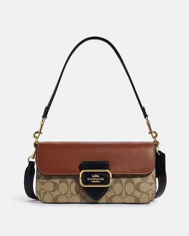 Morgan Shoulder Bag In Colorblock Signature Canvas | Coach Outlet US