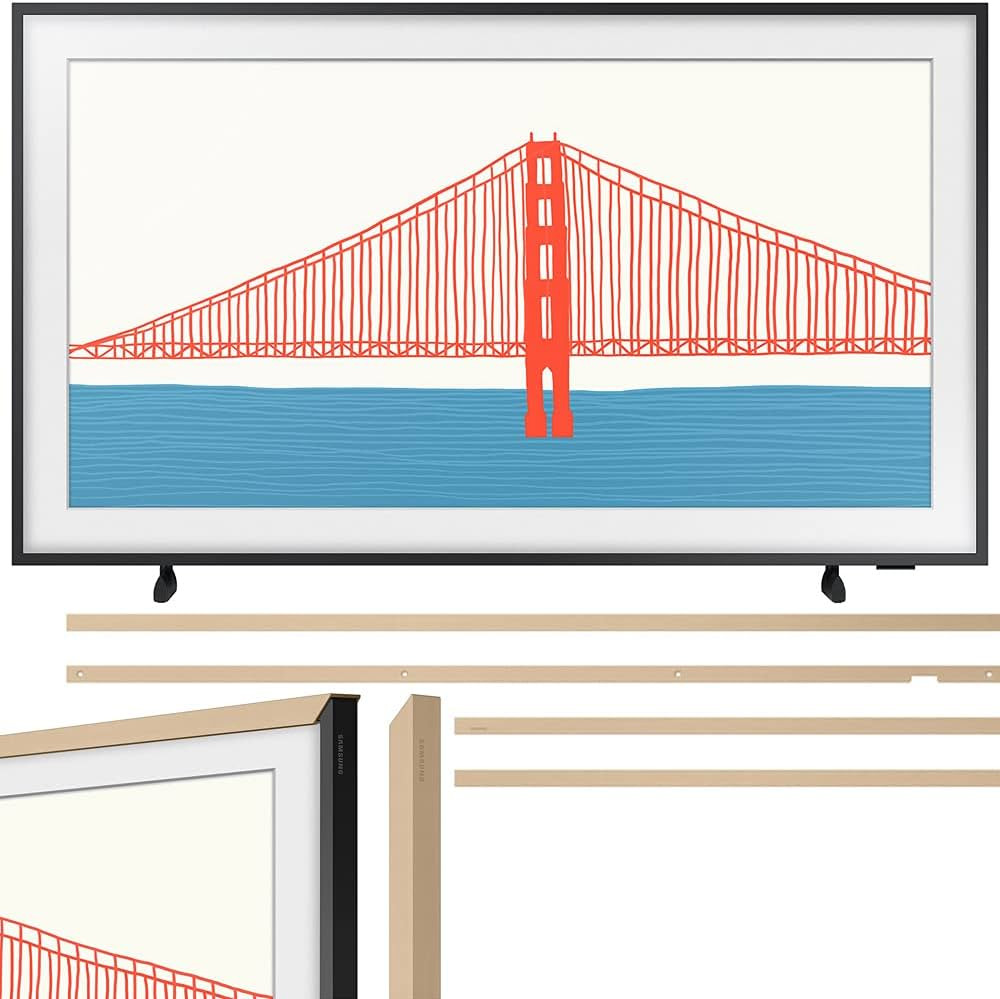 SAMSUNG QN43LS03AAFXZA 43 Inch The Frame QLED 4K Smart TV Bundle 43 inch The Frame Customizable B... | Amazon (US)