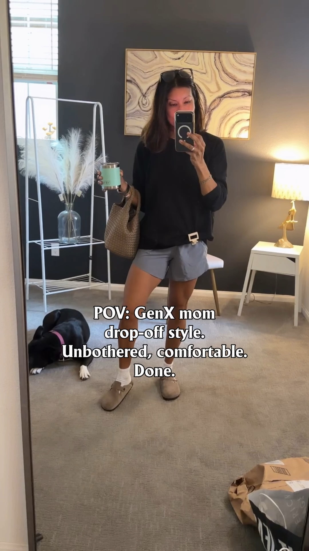 If this is your style or you wear a lot of casual outfits, follow for more. 

I love sweatshirts from @h&m 
Favorite run shorts from Athleta 
Birk clogs so good - linked similar options 

#LTKootd #LTKOver40 #LTKmomlife