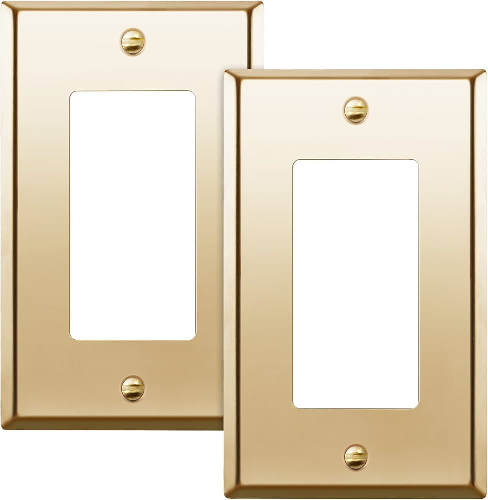 ENERLITES Decorator Switch Metal Wall Plate, Stainless Steel Outlet Cover, Corrosion Resistant, S... | Amazon (US)