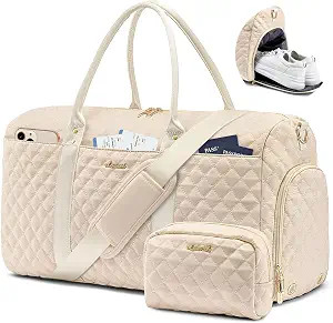 LOVEVOOK Travel Duffle Bag,Weekender Bags for Women Overnight Bag with Shoe Compartment, Carry on... | Amazon (US)