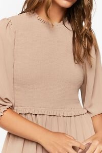 Smocked Peasant-Sleeve Dress | Forever 21 (US)