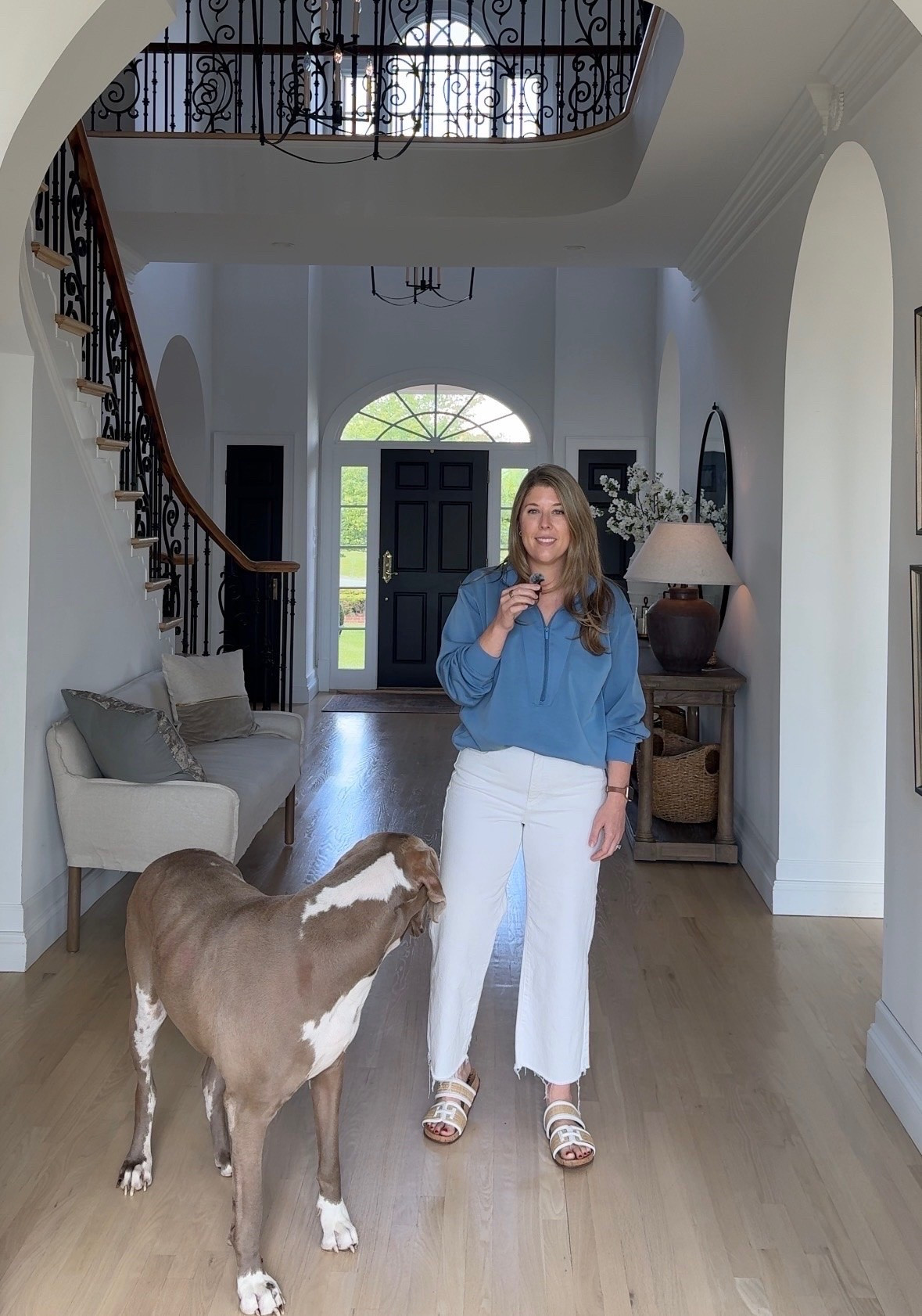 My latest favorite casual outfit is this sweatshirt paired with the comfiest white pants I own! I just got these sandals and they are super supportive and perfect for summer. Shop the entire outfit below!

#LTKSeasonal #LTKgrwm #LTKmomlife