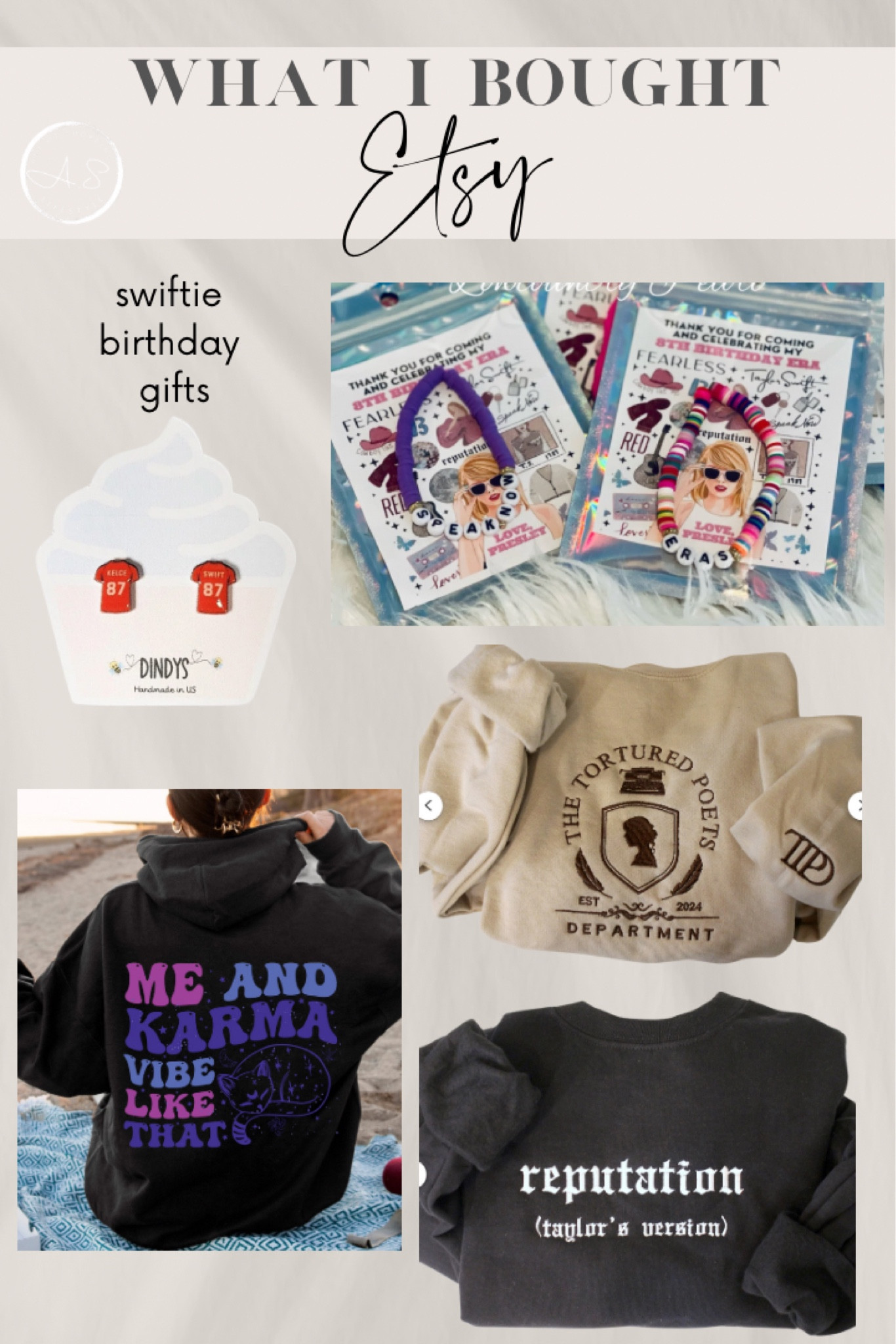 Searched for a bunch of great swiftie gifts for birthday party gifts. Love these embroidered sweatshirts, bracelet making kits, earrings and more!! 

Taylor swift, eras tour, swiftie merch, girl birthday gifts 

#LTKFindsUnder50 #LTKFamily #LTKKids