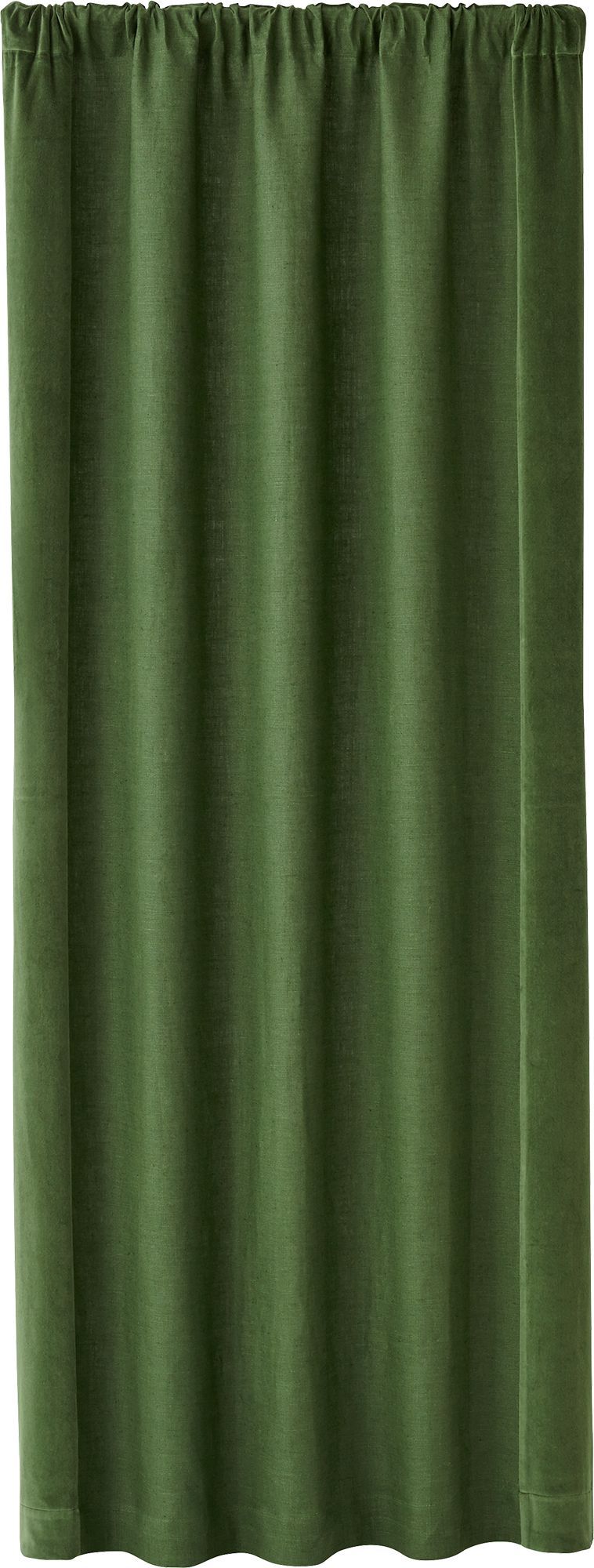 Ezria Green Linen Curtain Panel 48"x96" + Reviews | Crate and Barrel | Crate & Barrel