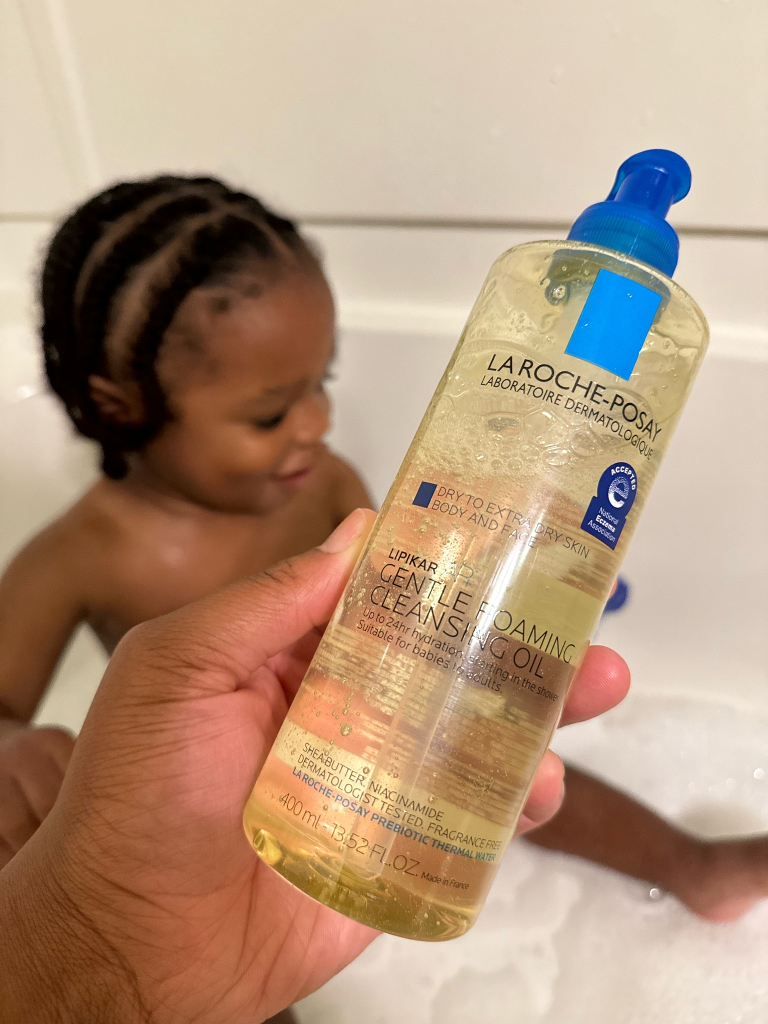 I've been using this gentle foaming cleansing oil from La Roche-Posay and noticed it’s safe for babies. My toddler's eczema has been bothering him, so we tried it and this seems to be helping relieve the irritation.

#LTKKids #LTKBeauty #LTKFamily