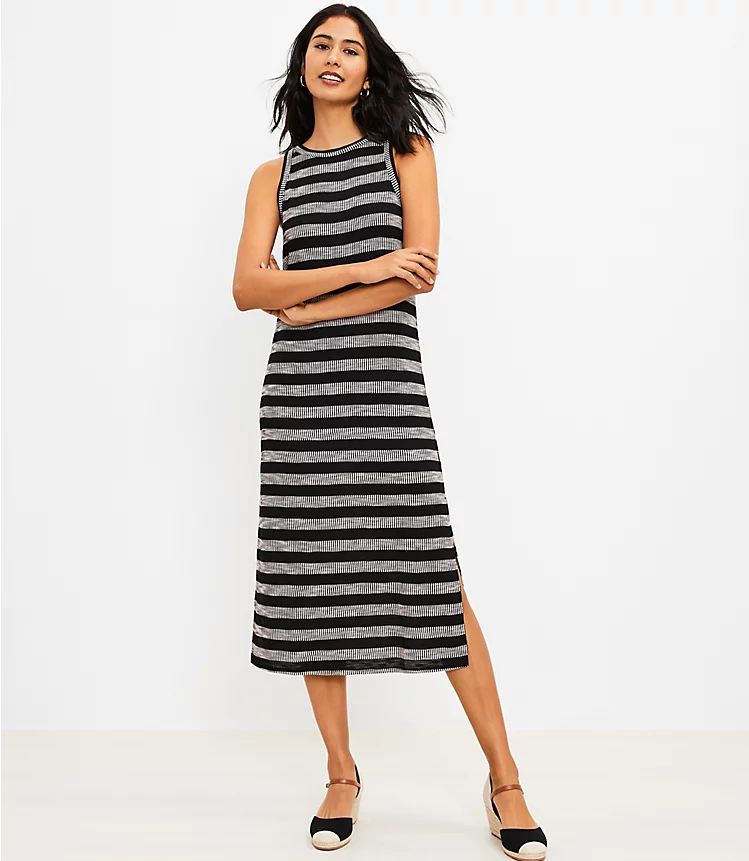 Striped Tank Midi Dress | LOFT | LOFT