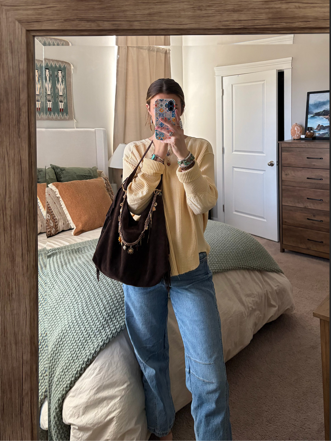 27 in pants (could've sized down)
S in top!