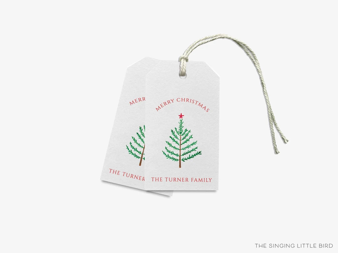 Christmas Personalized Gift Tags | Christmas Gift Tags | Custom Tree Gift Tag | Holiday Family Gi... | Etsy (US)