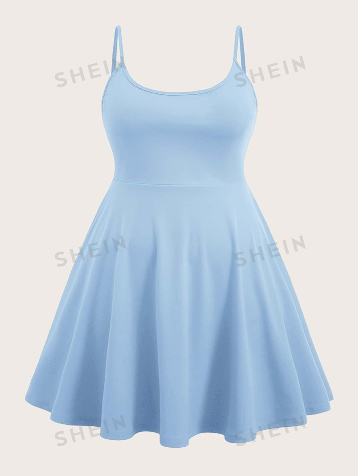 7-8%SHEIN WYWH Plus Size Women's Solid Color Spaghetti Strap Dress400+ sold recentlyGBP£10.99 | SHEIN