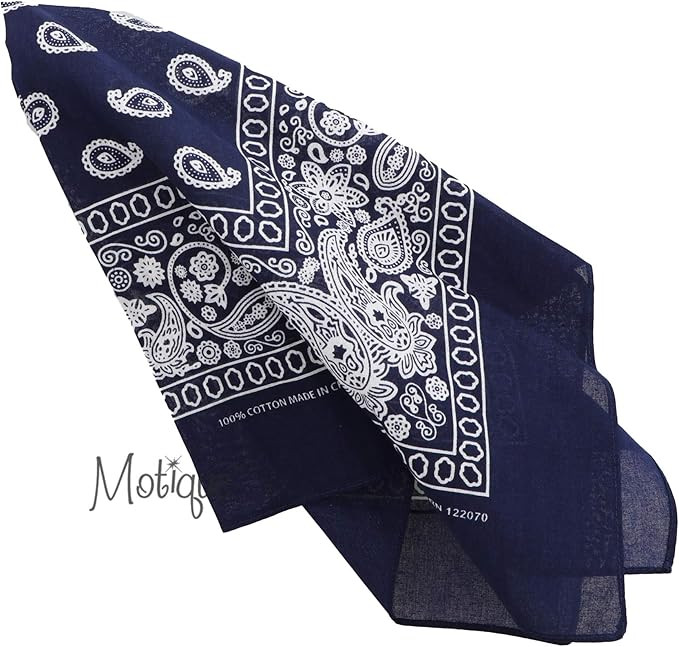 Motique Accessories 22 Inch Cotton Paisley Bandana | Amazon (US)