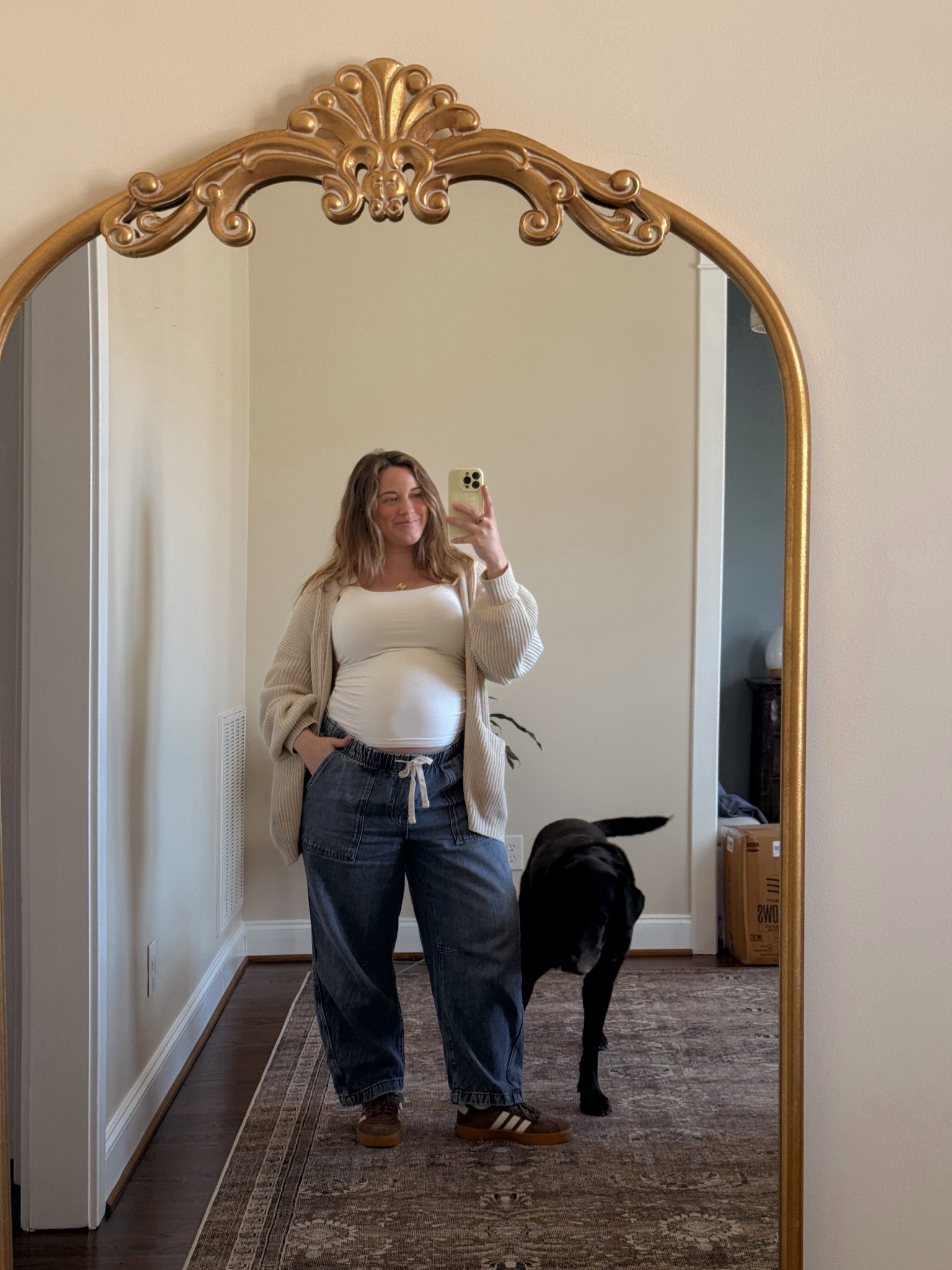 Me & my first born 
Tank- medium
Cardigan- medium
Pants - large 

#LTKBump #LTKspringtrends #LTKootd