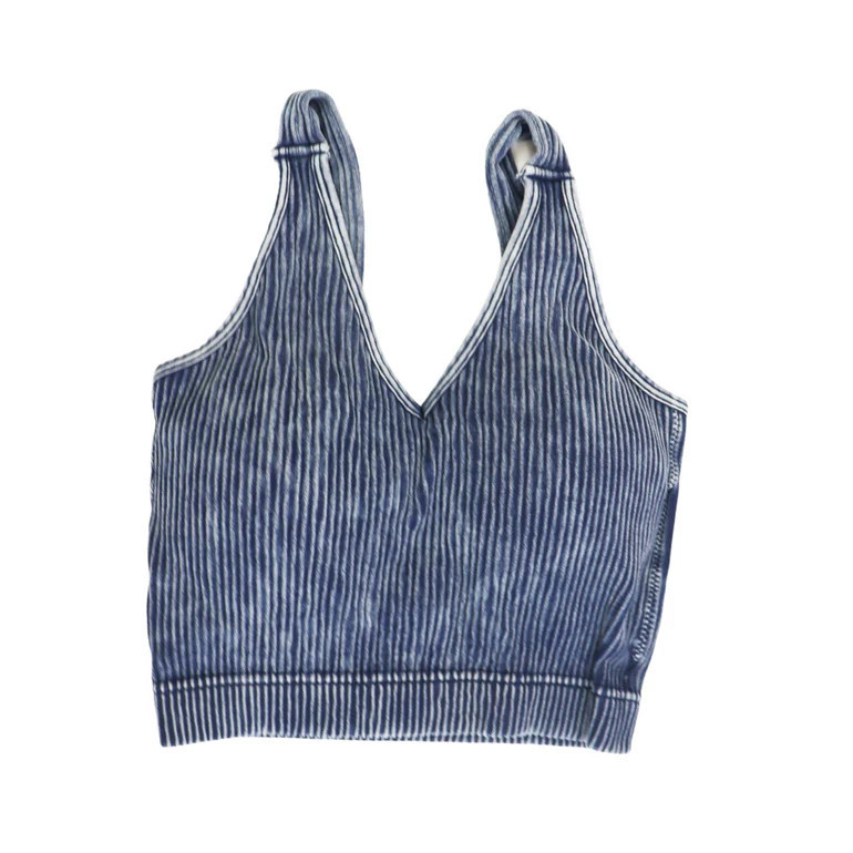 Nikki Washed Ribbed Crop Top Bralette | Alexander Jane Boutique