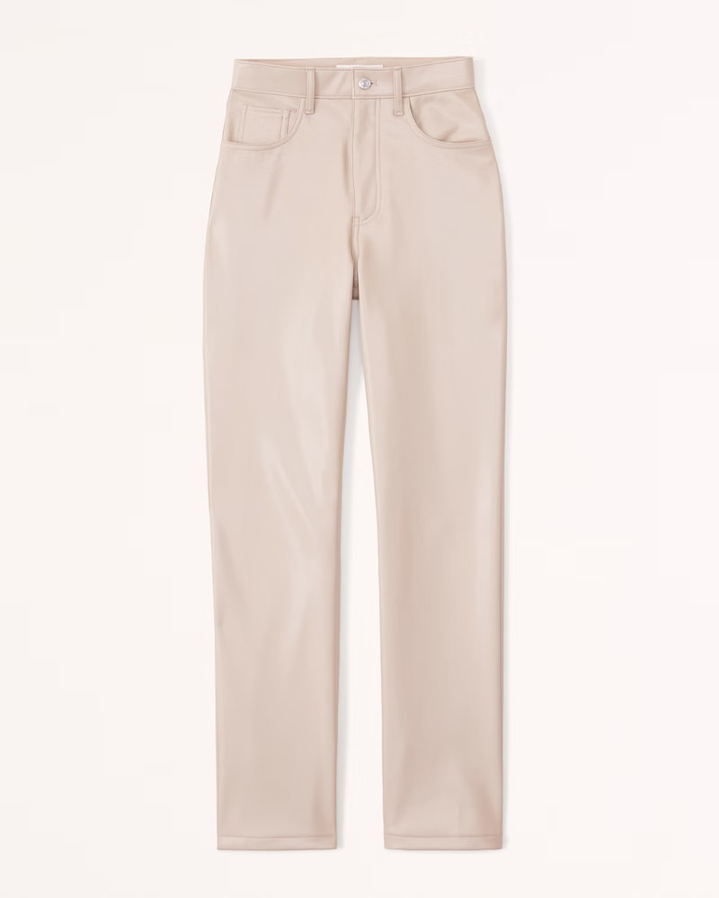 Vegan Leather 90s Straight Pant | Abercrombie & Fitch (US)