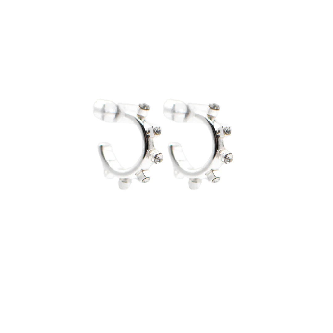 Metal Huggie - Silver Hoop Earring | Smith and Co. Jewel Design