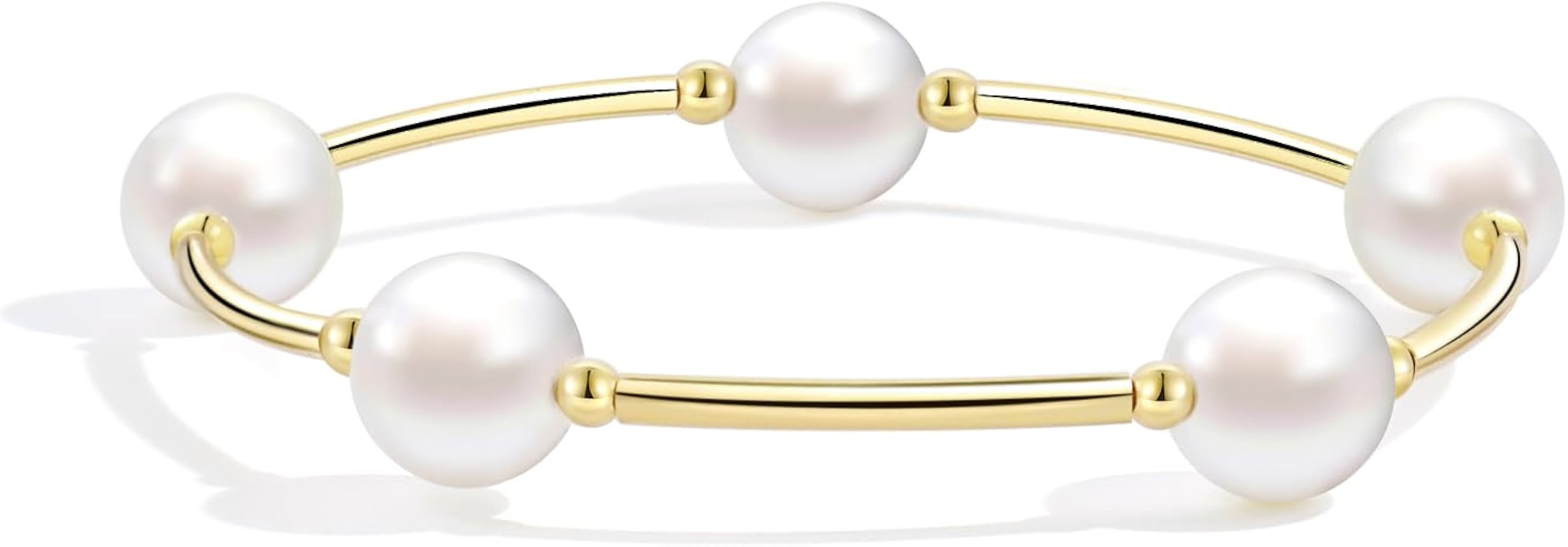 Elegance 11 designs 10mm Crystal White Pearl Blessing Bracelet | Amazon (US)
