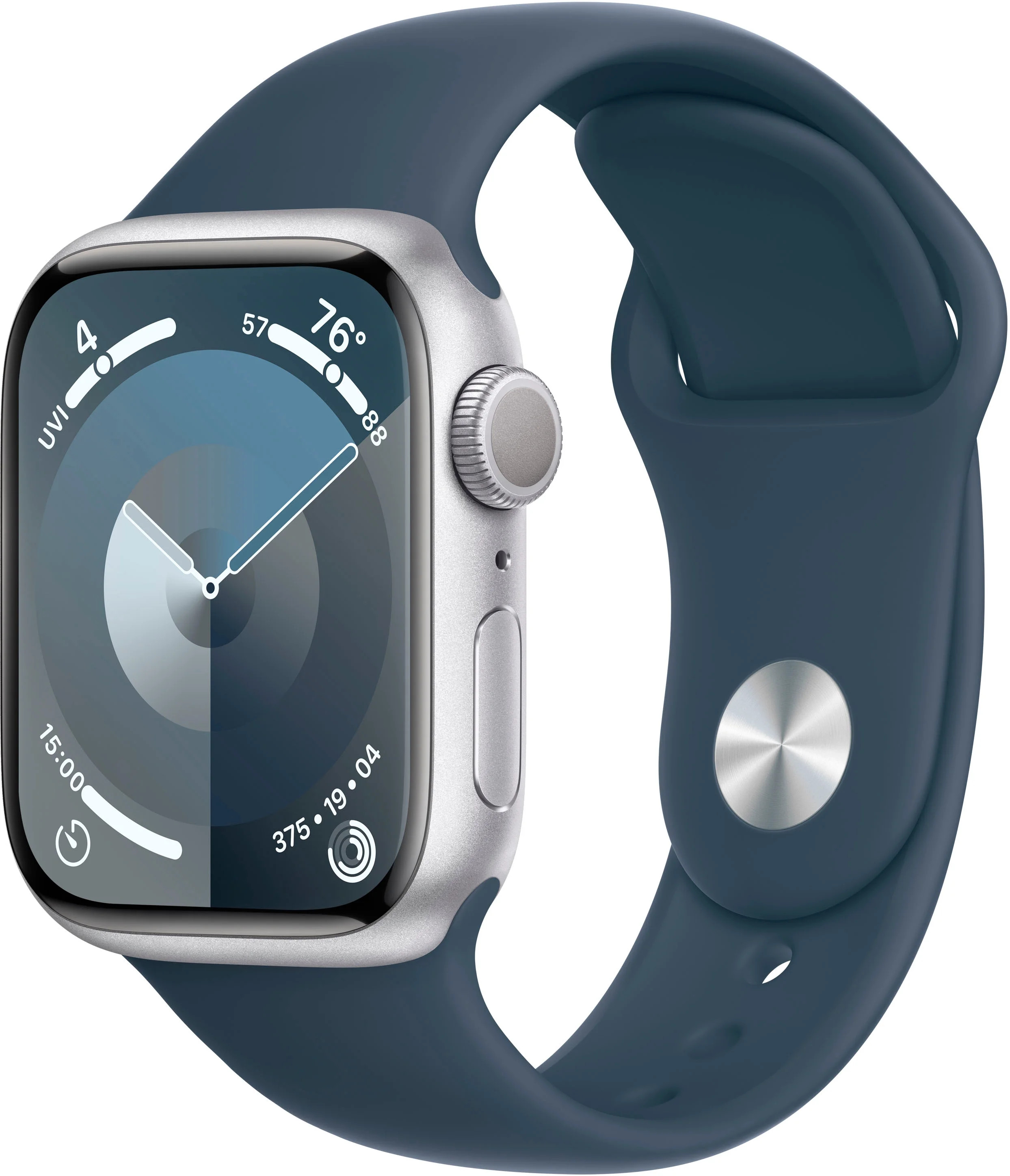 Restored Apple Watch Series 9 (GPS, 41mm) - Silver Aluminum Case - Storm Blue Sport Band (Refurbi... | Walmart (US)