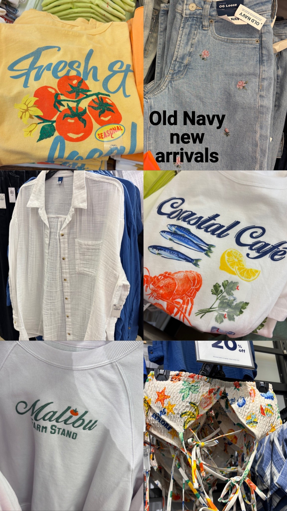 Stopped in Old Navy and they have the cutest new spring & summer arrivals!! Most is on sale too!! 

Old navy finds, old navy graphic tees, old navy new arrivals, old navy jeans, old navy swim 

#LTKSaleAlert #LTKSpringSale #LTKFindsUnder50