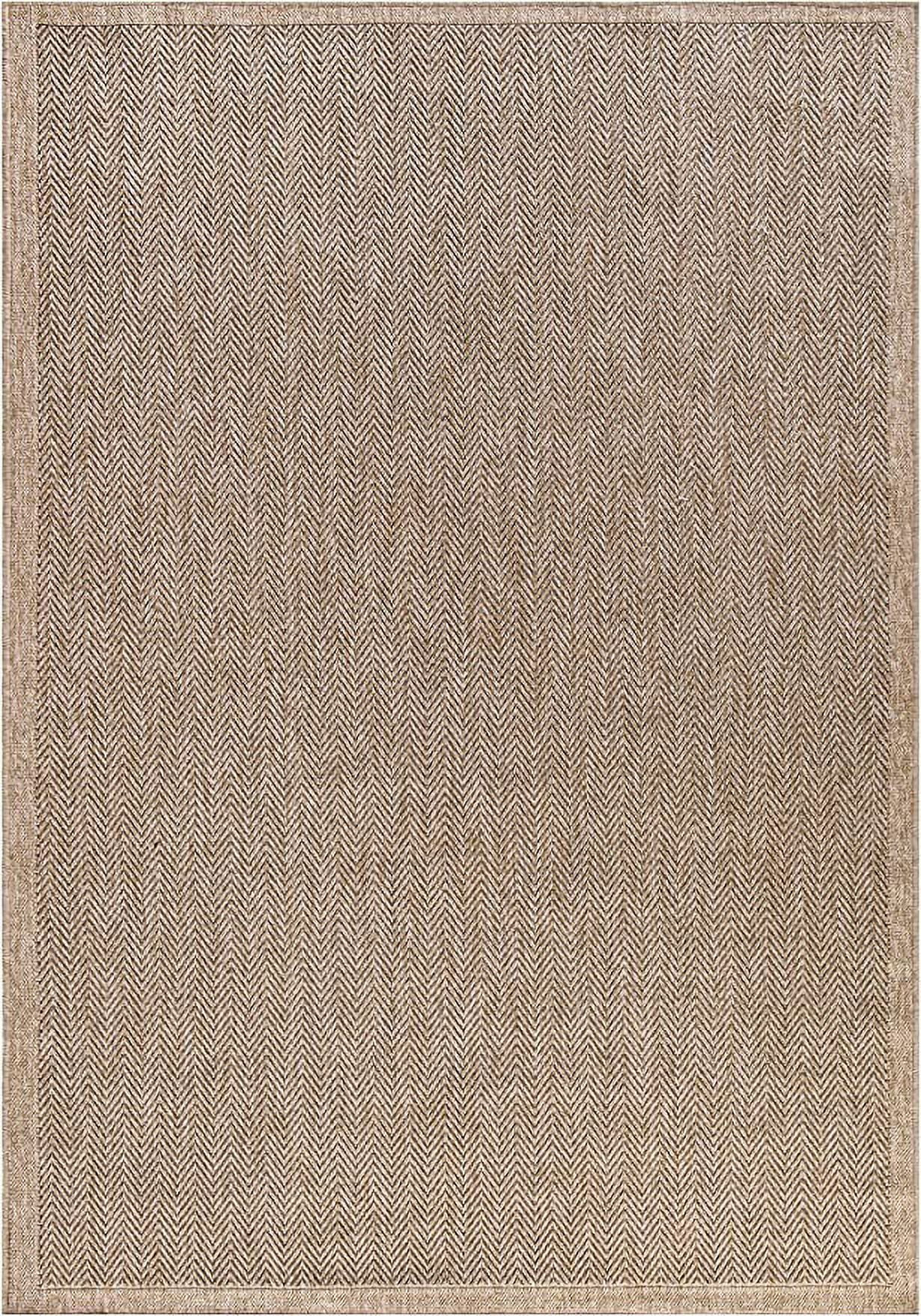 Great American Distributors - Herringbone Transitional Sisal-Inspired Indoor Outdoor Area Rug, Ge... | Walmart (US)