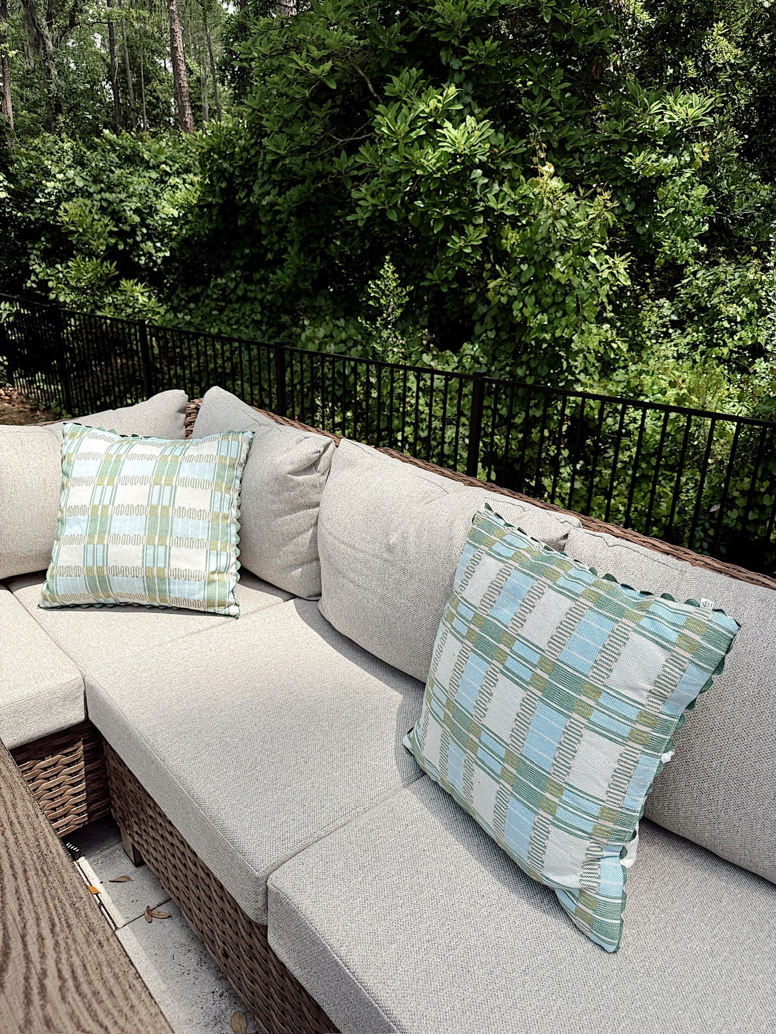 Spring outdoor pillows from target on our Walmart patio sectional! 

#LTKSeasonal #LTKFamily #LTKHome