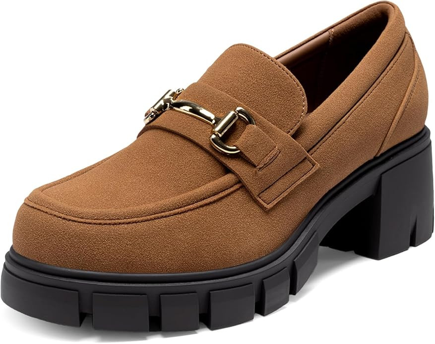 DREAM PAIRS Women's Platform Chunky Loafers | Amazon (US)
