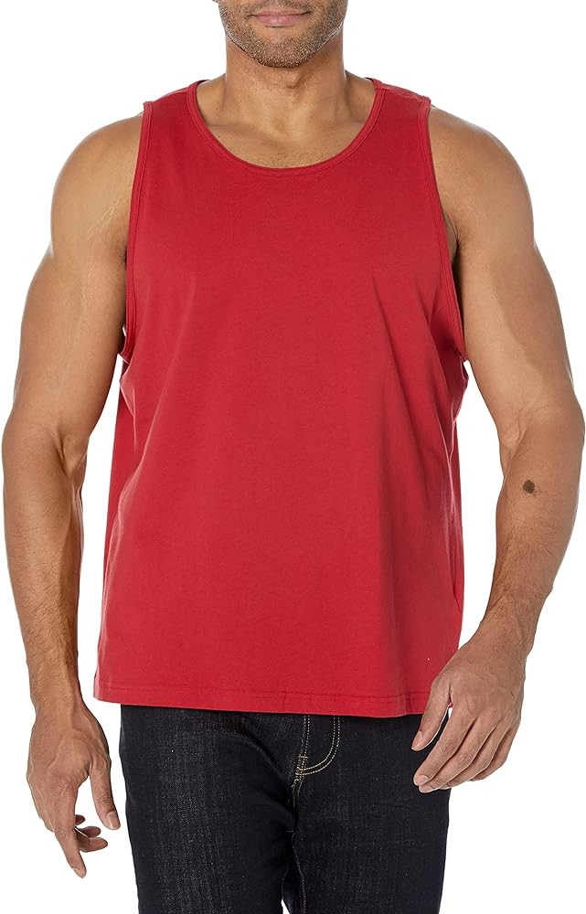 Amazon Essentials Men's Regular-Fit Sleeveless Tank Tops | Amazon (US)