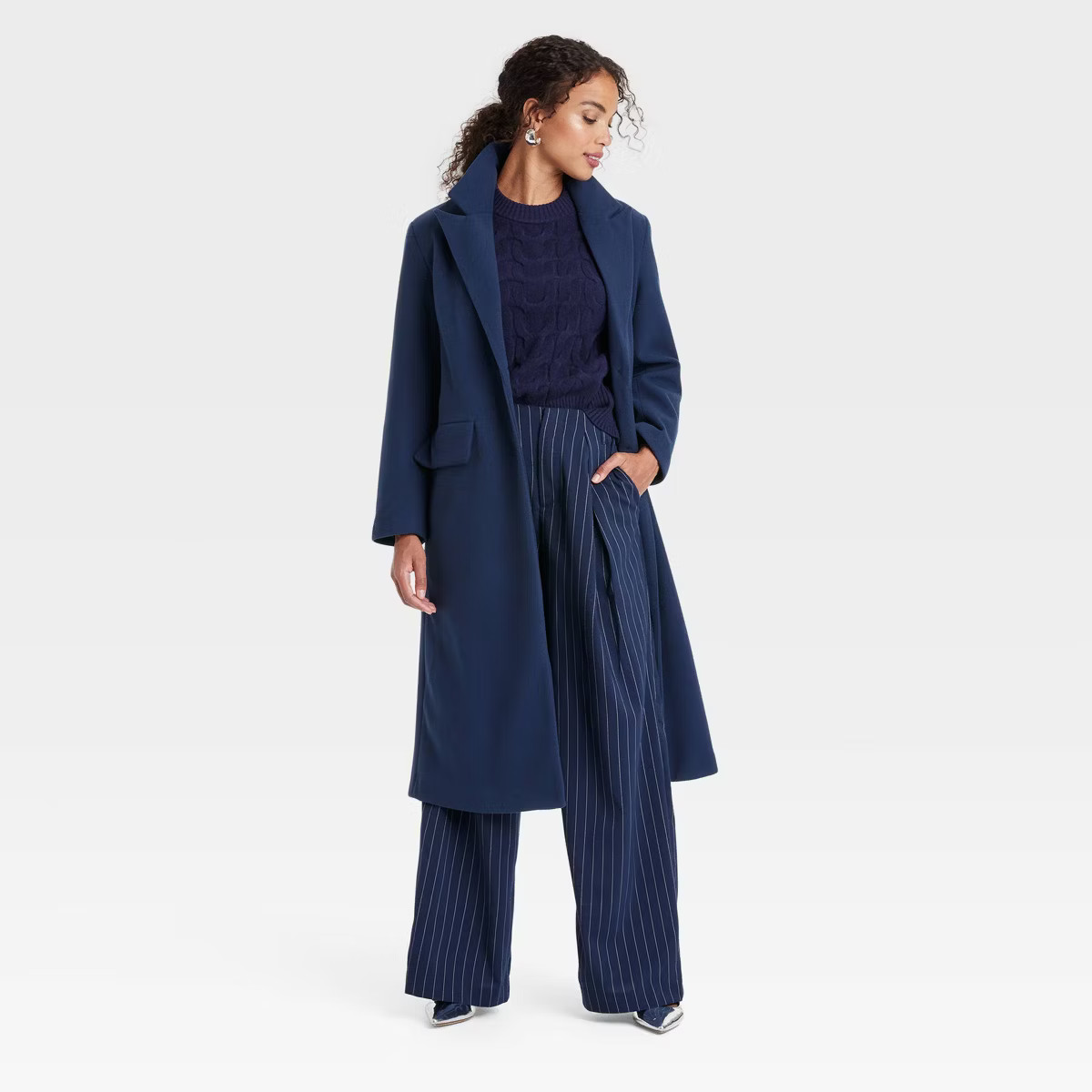 Women's Faux Wool Pea Coat - A New Day™ | Target