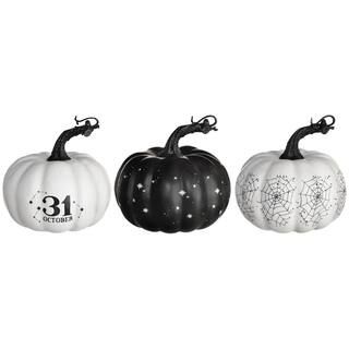 5" Classic Black & White Pumpkins Set | Michaels Stores