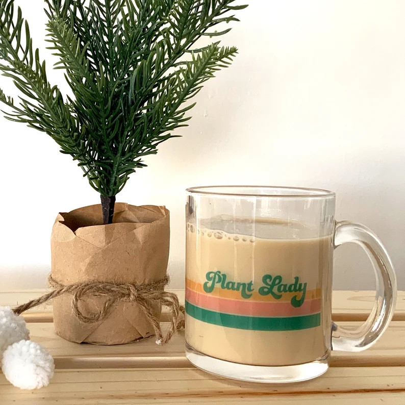 Plant Lady Clear Glass Mug  Plant Lady Mug  Coffee Mug | Etsy | Etsy (US)