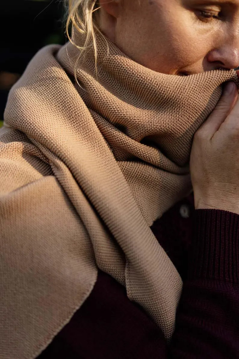 Elaine – Soft Triangular Scarf in Merino Wool - Etsy UK | Etsy (US)