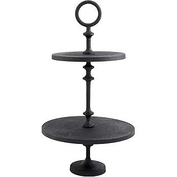 Mud Pie Black Metal Tiered Server; 23" X 13" Dia | Amazon (US)