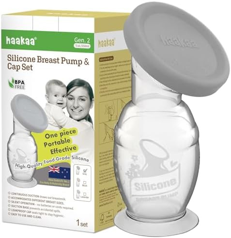 haakaa Silicone Breast Pump & Silicone Cap 5oz/150ml, Gen.2 | Amazon (US)