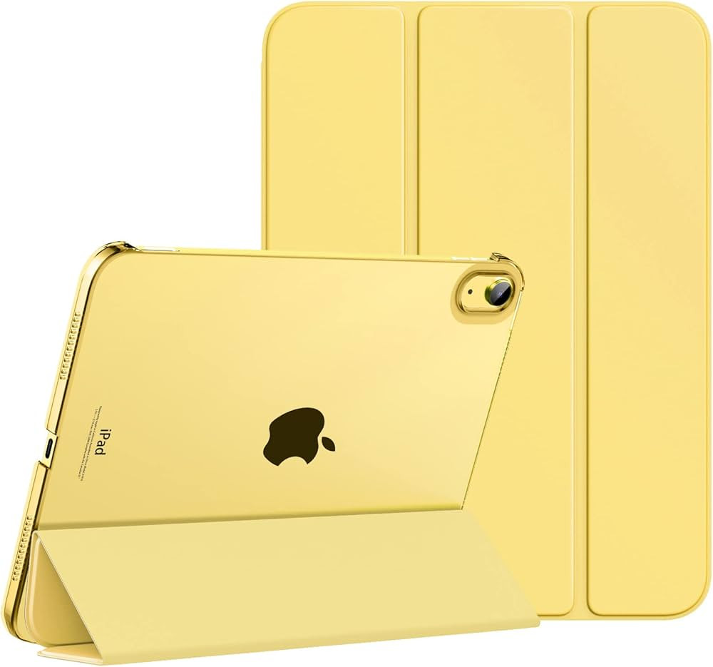 MoKo for iPad (A16) 11th Generation Case 11 Inch 2025, iPad 10th Generation Case 10.9 Inch 2022, Slim Stand Hard PC Translucent Back Shell Smart Cover, Support Touch ID, Auto Wake/Sleep,Light Yellow | Amazon (US)