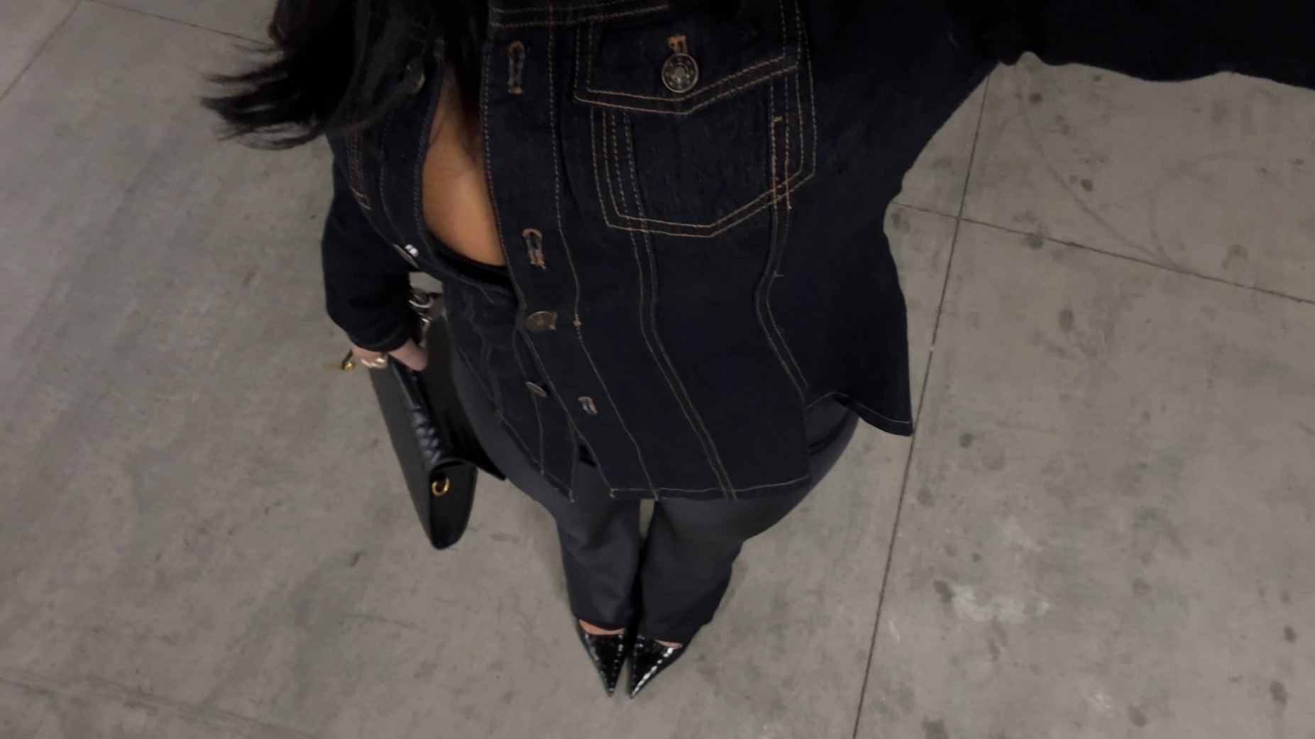 Seen on TikTok, denim jacket from lioness Khy bottoms, ALDO kitten pointy heels. Bottega amazon look alike bag . Tagged similar products

#LTKStyleTip #LTKU #LTKSeasonal