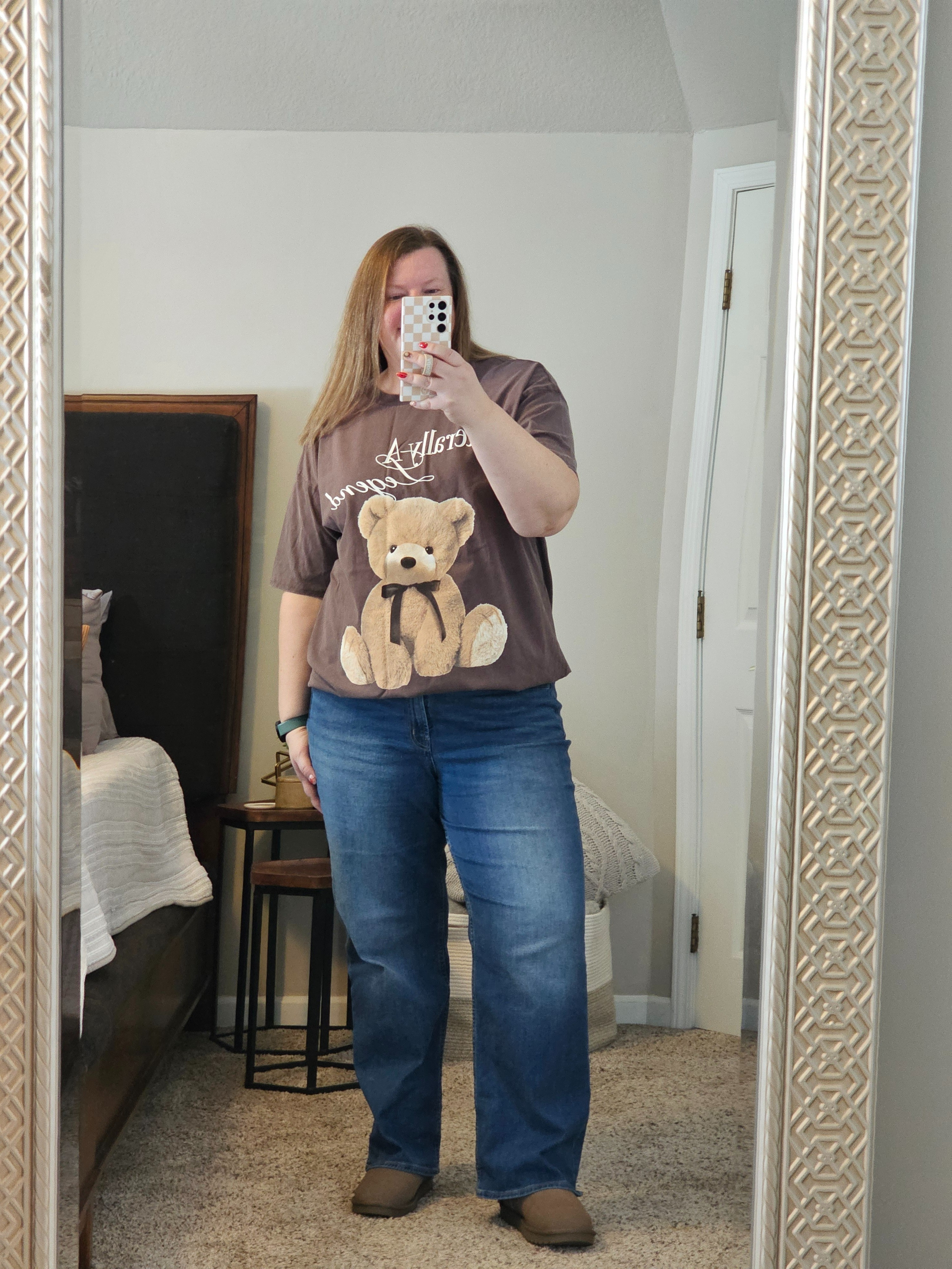 I love a good teddy bear! Wearing an XXL.  Size 3r denim.  Boots TTS 11 (ugg look a like for half the price- wearing color taupe)  I also grabbed these boots in chocolate brown they are so good!

#LTKMidsize #LTKFindsUnder100 #LTKOver40