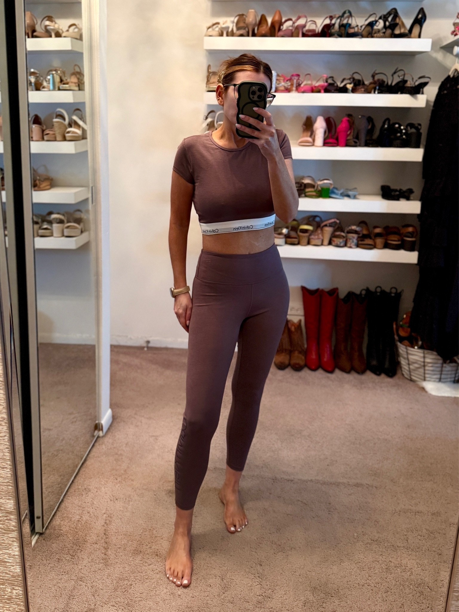 Calvin Klein activewear set on sale @Macys 

Top (size small)
Leggings (size small)
Bralette (size medium)

Chocolate brown, loungewear, leggings, workout clothes, yoga outfit, crop top

#LTKootd #LTKSaleAlert #LTKActive